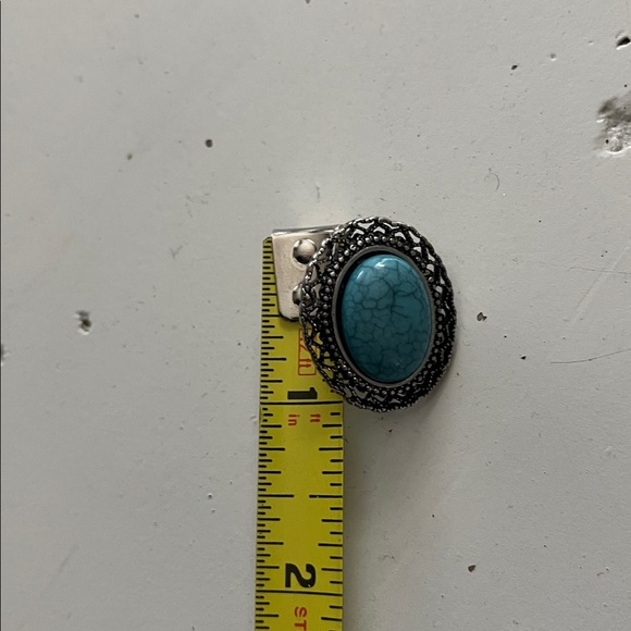 Elegant Turquoise and Silver Earrings - Picture 5 of 5